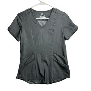 Adar‎ Pro Scrubs For Women - Elevated V-Neck Scrub Top XS Gray